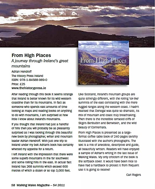 From High Places review - Walking Wales Magazine - 2011