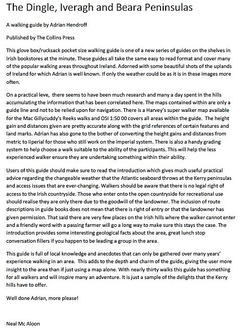 Dingle, Iveragh & Beara review - MLTA - January 2012 e-news