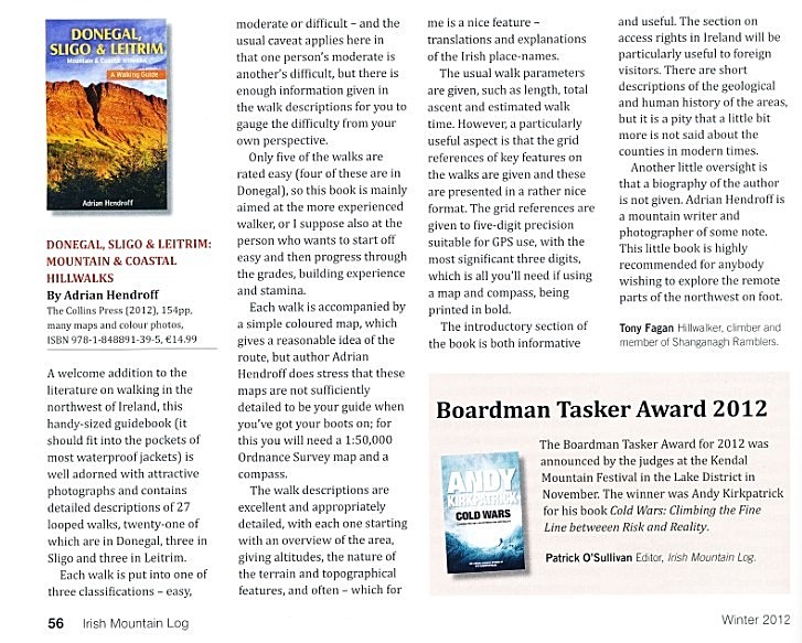 Donegal, Sligo & Leitrim review - Irish Mountain Log - Winter 2012