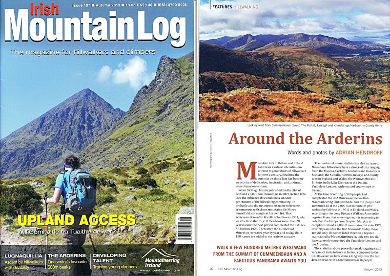 "Around the Arderins" - Irish Mountain Log - No.107 Autumn 2013